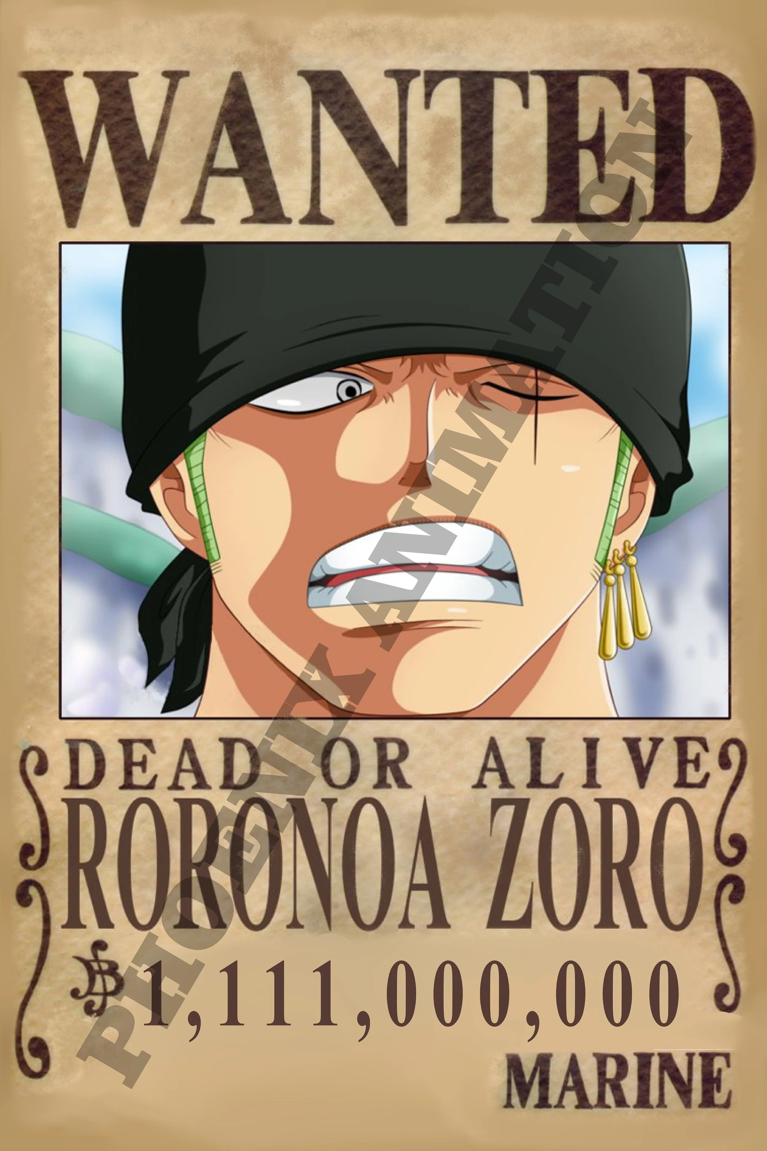 ZOROMEさん専用ページ Zoro Wanted Poster — Phoenix Animation